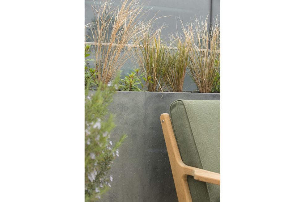 Tall Trough Planters Plated With Zinc