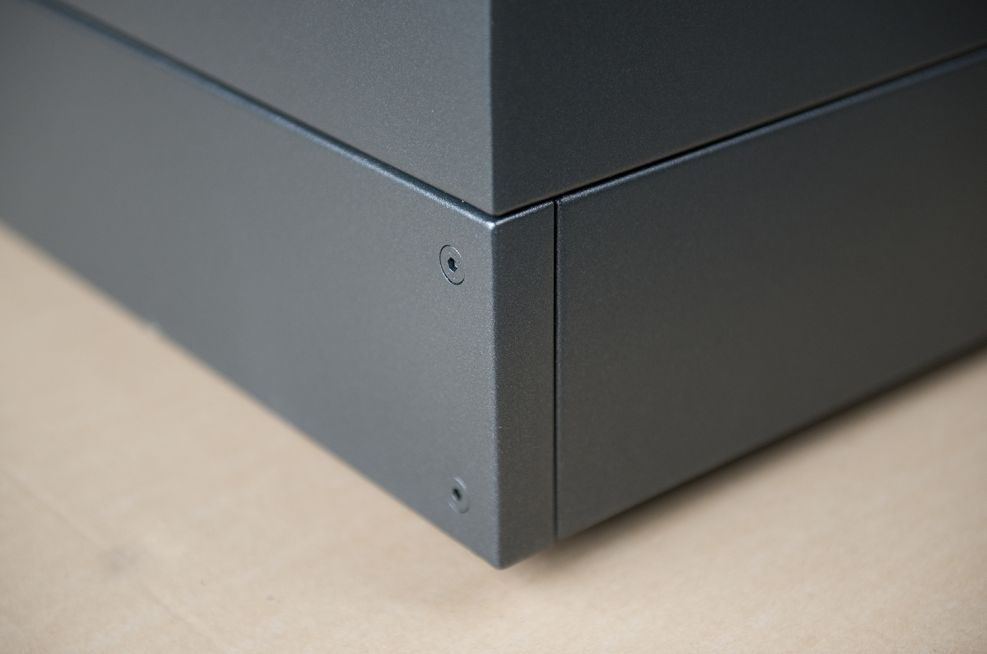 Close Up Of Steel Planter Corner
