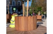 Public realm tree planter and seating