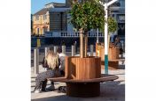 Tree planter with timber seating