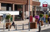 Corten and timber tree planters