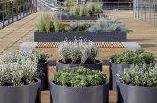 Circular Steel Powder Coated Planters And Trough Planters