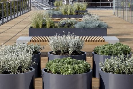 Circular Steel Powder Coated Planters And Trough Planters