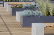 Steel Planters Powder Coated To Graphite Grey