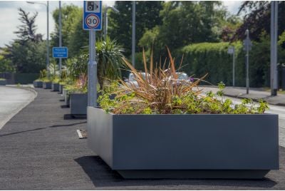 Bespoke Powder Coated Steel Planters For Warrington Borough Council