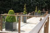 Granite Tapered And Tree Planters At A Weekend Residence In Buckinghamshire