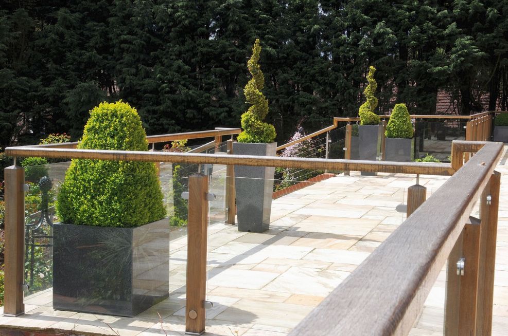 Granite Tapered And Tree Planters At A Weekend Residence In Buckinghamshire