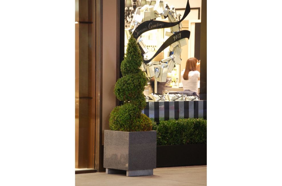 500mm Granite Cube Planters Natural Stone