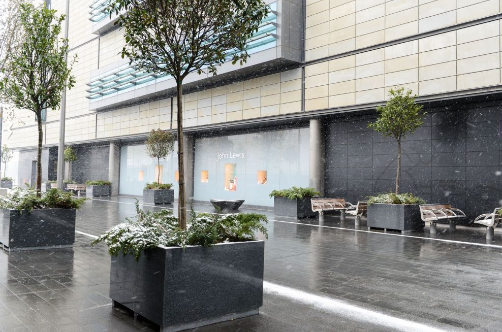 Granite Planters for Commercial Shopping Malls & Retail Westfield