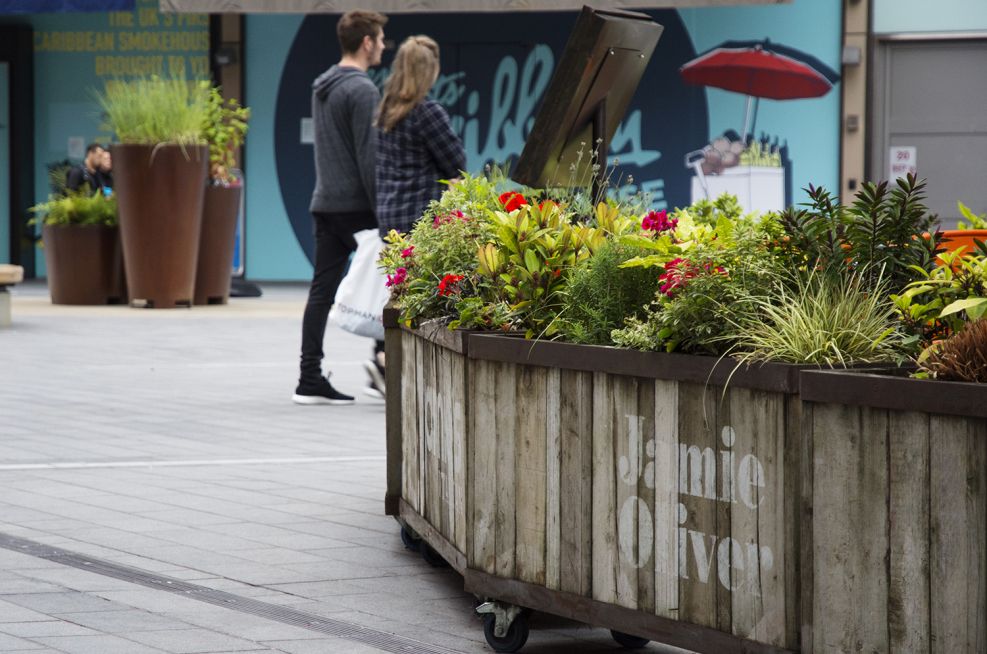 Bespoke Faux Steel Planters Made For Westfield Shopping Centre
