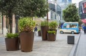 Cone Shaped Corten Steel Styled Planters