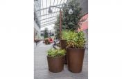 Extra Large Cone Shaped Faux Corten Steel Planters