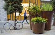 Installation And Moving Faux Corten Steel Planters