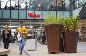 Large Cone Shaped Faux Corten Steel Planters Westfield Stratford City