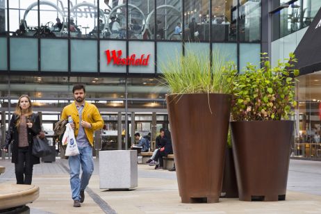 Large Cone Shaped Faux Corten Steel Planters Westfield Stratford City