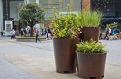 Steel Planters In Faux Corten Steel