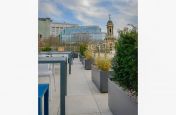 Terrace greening with rectangular planters