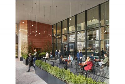 Planters for restaurant terrace perimeter