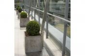 Italian Plaster Style Planters On Rooftop Terrace