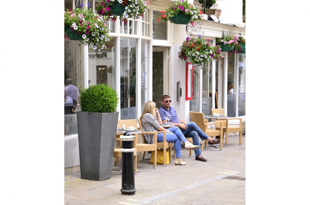 Taper 1100 Planters Lining The Winchester High Street