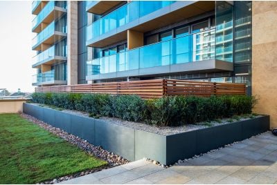 Victoria Square Development planters and trellis