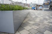 Large Bespoke Powder Coated Steel Trough Planters