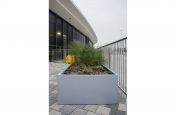 Steel Planters With a Window Grey Powder Coating