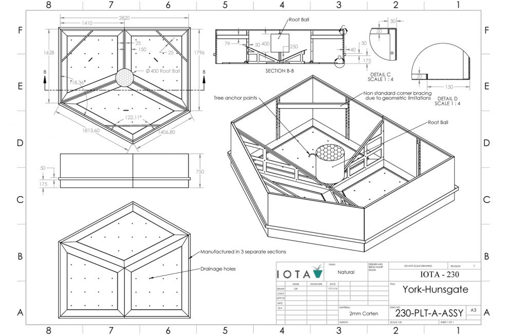 Design Of Large Corten Steel Planters