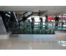 Stainless steel trough in foyer of Centre Point