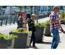 IOTA’s Granite Taper 800 planters at the Dockside in Douglas, Isle of Man