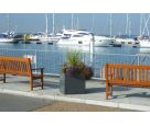 IOTA Granite Cube 600 Planters at Yarmouth Harbour