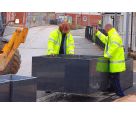 IOTA bespoke granite planters at Linden Homes, Popley Way, Basingstoke