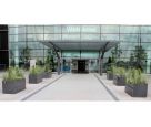 Custom granite planters at the entrance to The City of Manchester Stadium
