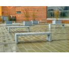 Bespoke granite benches and tree planters at Interchange, Croydon