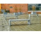 Bespoke granite benches and tree planters at Interchange, Croydon